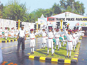 Delhi traffic back-up.