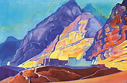 A painting of the �Himalayan Series� by Nicholai Konstantinovitch Roerich to be auctioned on November 20