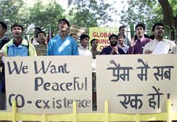  Global Council of Indian Christians shout slogans