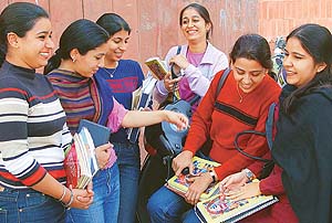 Cool colours of winter on the campus of Panjab University, Chandigarh.