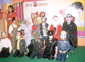 Ex-students of Mother's Pride wearing masks.