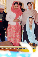 Sikh devotees offer prayers