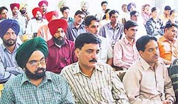 A section of the audience at the 49th All-India Cooperative Week celebrations at the Regional Institute of Cooperative Management, Sector 32, Chandigarh