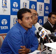 Tennis star Mahesh Bhupathi addresses the media