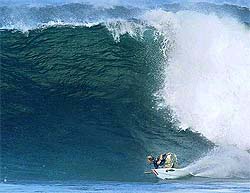 Australian surfer Luke Stedman of Sydney competes in his heat