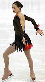 Sasha Cohen of the USA skates during the women�s free skating event 