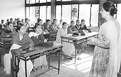 A class in progress at a Chandigarh college.
