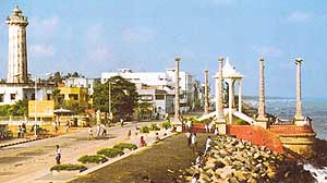 A panoramic view of the town