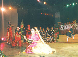 Students of Modern School presenting the ballet 