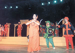 Students of Modern School presenting the ballet 