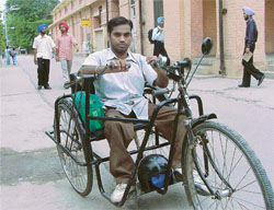 Surjeet Singh, a physically challenged boy