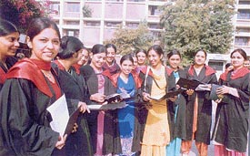 Graduates in a jubilant mood after the 10th annual convocation of the College of Agriculture, PAU, Ludhiana