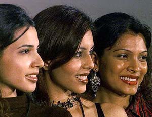 Beauties for the Miss India 2003 contest meet the media in Bombay on Thursday.