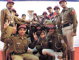The Delhi Police team, which won seven gold, eight silver and eight bronze medals in the recent All India Police Equestrian Meet held in Shillong