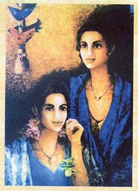 A painting by Vandana Shourie