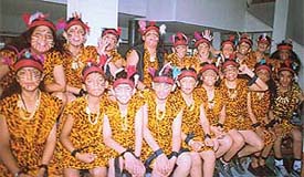 Students of DAV Public School perform at the open-day celebrations here