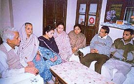 Worried family members of Divya Dhamija who has been missing