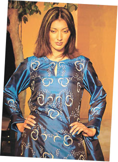 Drop-dead gorgeous: Ramp dolls  in Vijaylakshmi�s outfits.