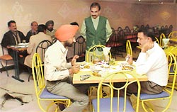 Friends enjoy a gourmet meal at Sher-e-Punjab, Sector 35