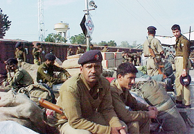 CRPF jawans at Bathinda Railway Station