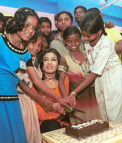 The child relief NGO CRY on Friday announced appointment of Raveena Tandon as the organisation's ambassador