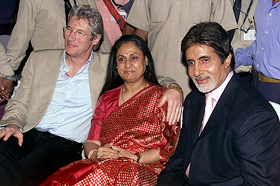 Hollywood star Richard Gere, Indian screen icon Amitabh Bachchan and his wife Jaya Bachchan