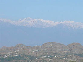 Heavy snowfall atop Dhauladhar ranges