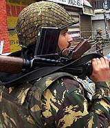 Security has been tightened around Srinagar city