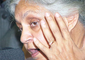 Chief Minister Sheila Dikshit at a press conference on the completion of four years of her government