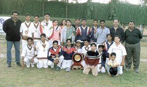 The Sonnet Club team, which won the St Giri Under-15 cricket title