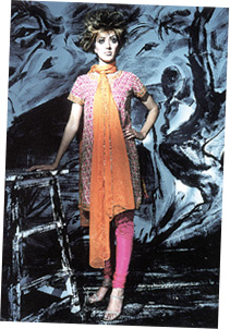 Model Lou Gill sports a winter wear of Preeti Meshram Kapoor.