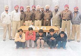 Five burglars who were arrested by the SAS Nagar police on Wednesday night