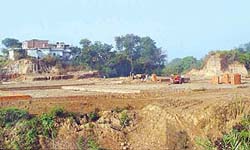 Unauthorised colonies are mushrooming by levelling hills in the periphery of Anandpur Sahib.