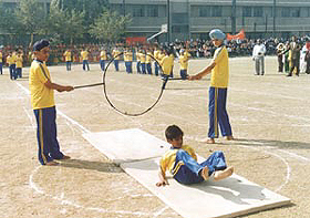 Participants at a three-day sports meet at GHPS, Shahdara.