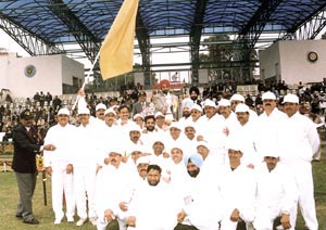 Punjab National Bank chairman and managing director S. S. Kohli with the participants of the PNB Sports Meet