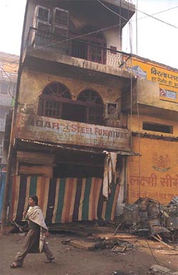 The building where the fire broke out.