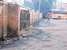 A part of the bus stand that has been converted into open urinals by visitors for the want of proper toilets