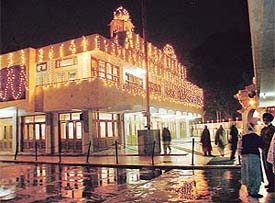 The Sector 22 gurdwara decorated on the eve of Guru Gobind Singh�s birth anniversary