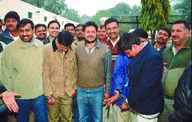 The gangsters who were held after a brief encounter at Dwarka 