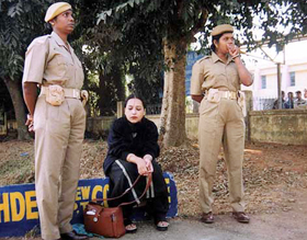 Gangrape victim Anjana Mishra sits on huger strike