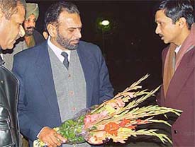 The Adviser to the UT Administrator, Mr Virender Singh, being received