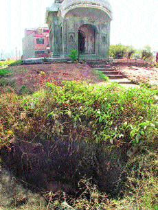 The Household temple with its private well at Village Kumbra, in SAS Nagar. 
