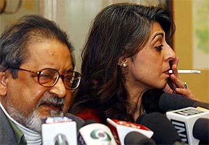 Nobel Laurate V. S. Naipaul and his wife Nadira