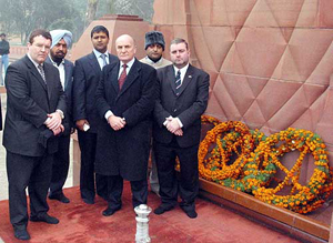 British Parliament members Tony Clarke, Tom Watson, Stephen Pound and Vikas Pota of House of Commons, pay tributes