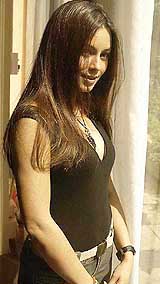 Mahima Choudhary poses for photographers