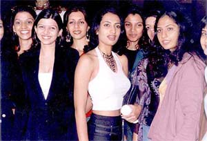 The finalists of Sunsilk Femina Miss India 2003 during a photo session