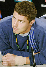 Marat Safin of Russia announces his withdrawal from the Australian Open