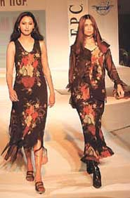 Models during a fashion show at India International Garment Fair-2003 in the Capital