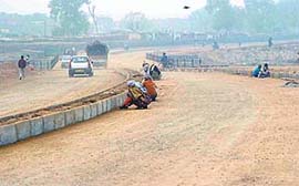 A view of the new road from city to Panchkula that is being readied and will open shortly