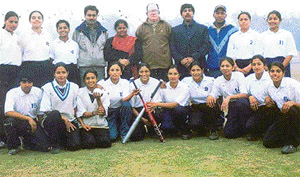 Punjab softball team members who annexed the title in the 24th Senior National Championship held in Agra